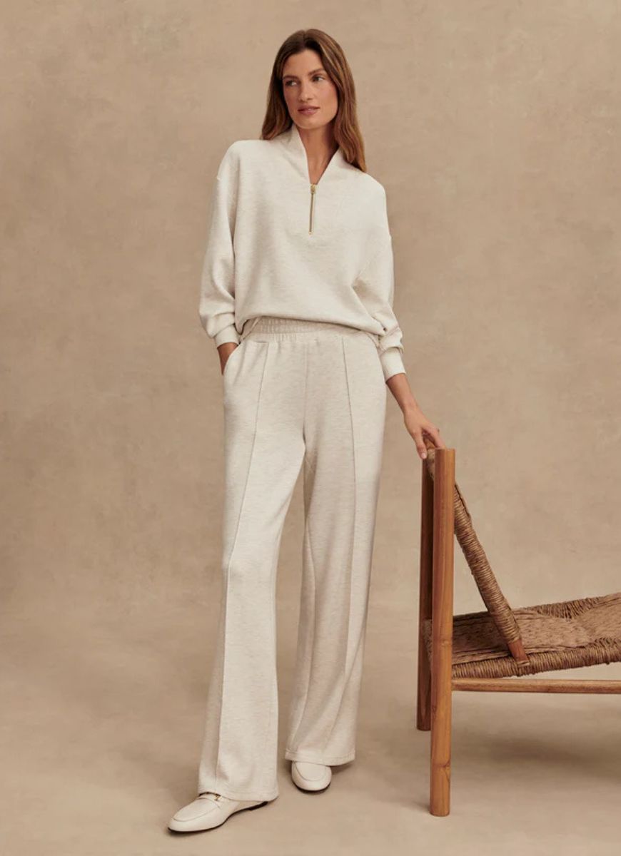 Varley | Davidson Sweat (Ivory Marl) | relevé