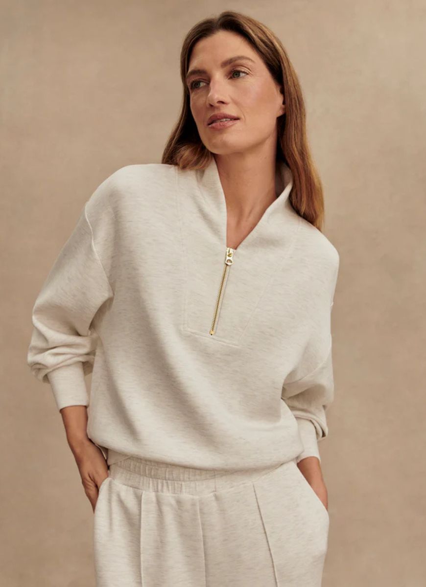 (取寄) バーリー レディース デビッドソン スウェット Varley women Davidson Sweat Ivory Marl VARLEY The Davidson Sweat – Leela and Lavender