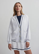 Varley Decker Off-Court Cardigan in White