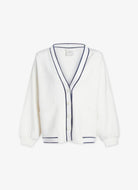 Varley Decker Off-Court Cardigan in White Product Shot View