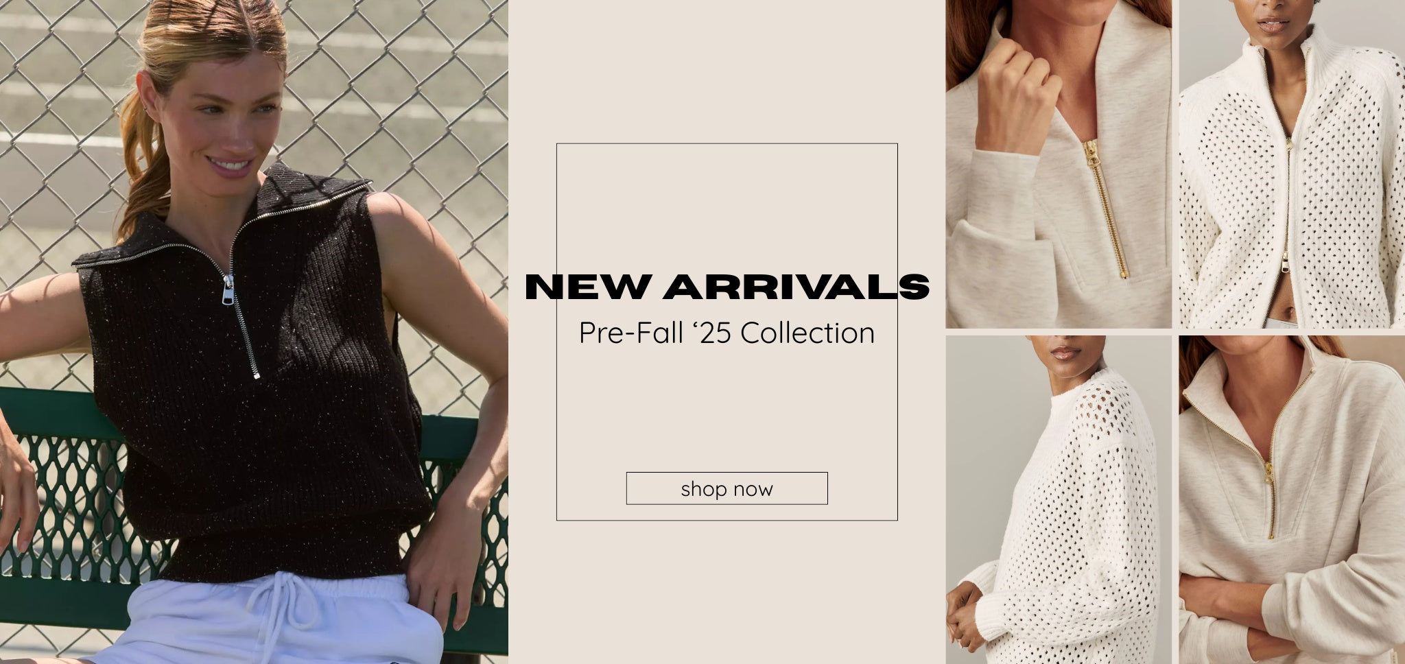 Promotional Banner for New Arrivals Pre-Fall '25 Collection