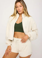 Spiritual Gangster Elana Woven Jacket in Birch Ivory