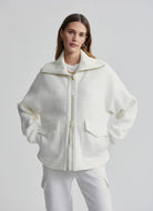 Varley Eleanor Patch Pocket Fleece in Egret