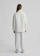 Varley Eleanor Patch Pocket Fleece in Egret Full Length Back View