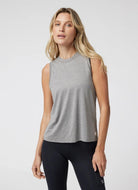 Vuori Energy Top Long in Heather Grey