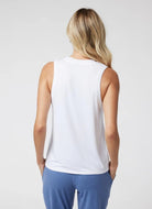 Vuori Energy Top Long in White Back View