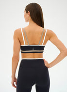 Splits59 Eva Rigor Double Strap Sports Bra in Black/Latte Back View