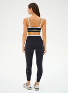 Splits59 Eva Rigor Double Strap Sports Bra in Black/Latte Full Length Back View