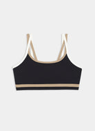 Splits59 Eva Rigor Double Strap Sports Bra in Black/Latte Product Shot View