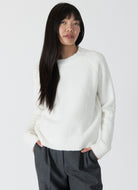 Lyla + Luxe Ezra Crewneck Sweater in Off White