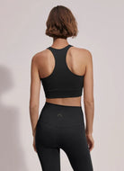 Varley Freesoft Bea Sports Bra in Black Back View