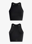 Varley Freesoft Bea Sports Bra in Black Product Shot View Showing Both the Front and the Back