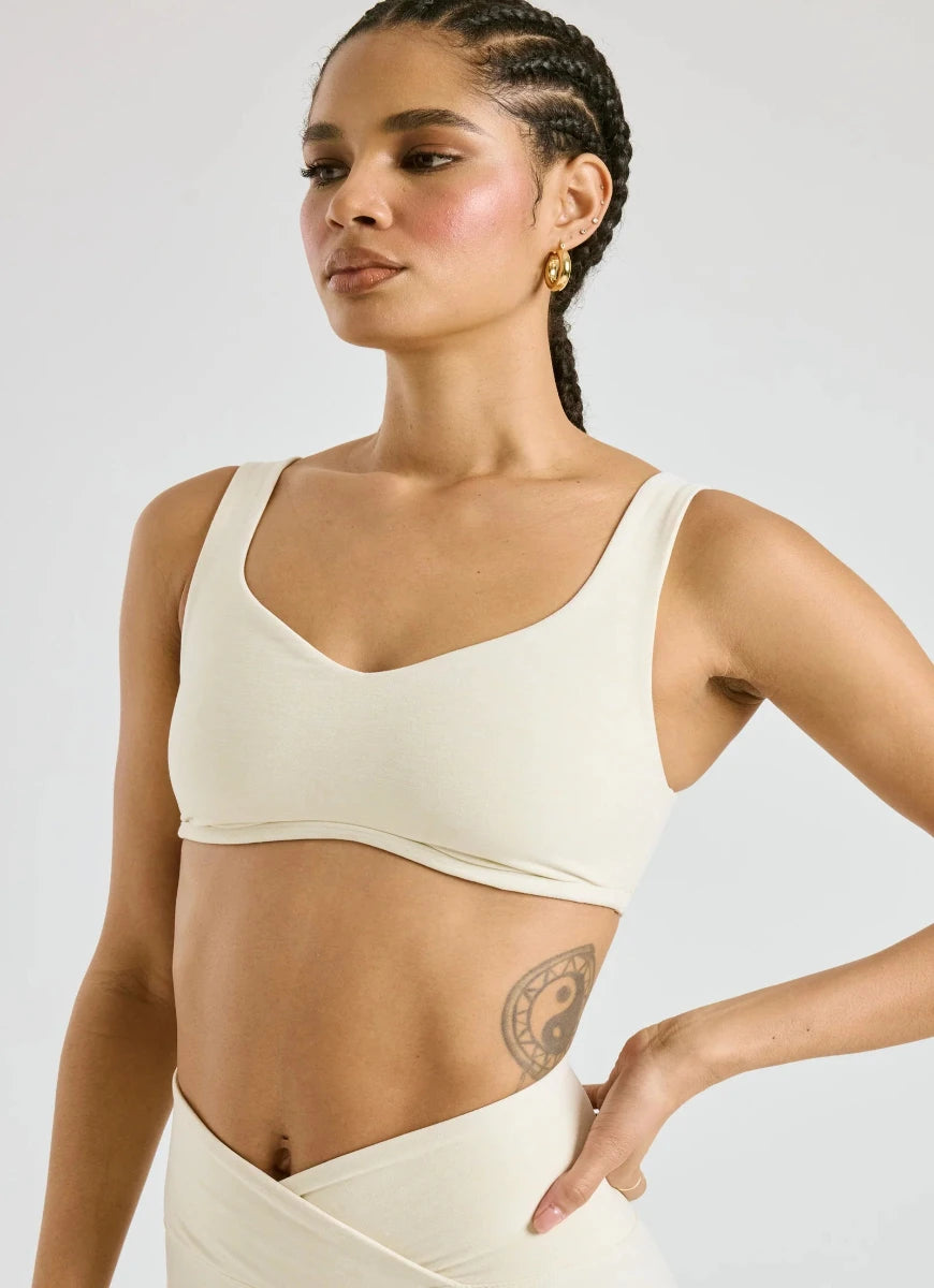 Year of Ours Isadora Sports Bra in Ivory