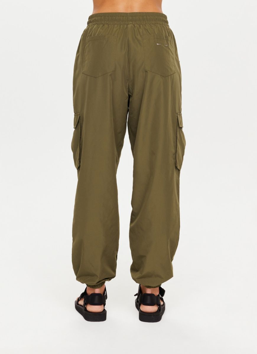 The Upside Kendall Cargo Pant in Olive Waist Down Back VIew