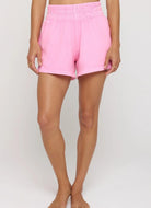 Spiritual Gangster Kia Mid Rise Short in Neon Rose