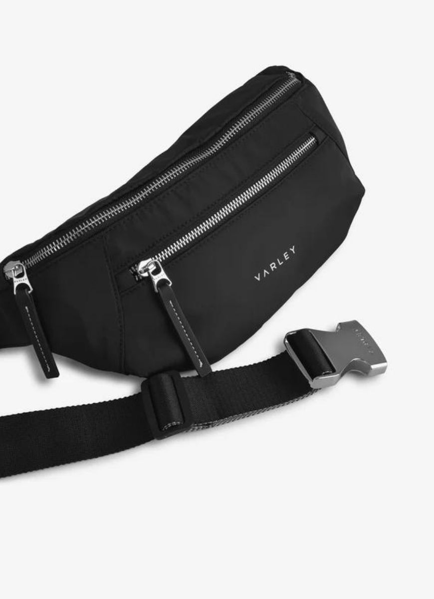 Varley Lasson Belt Bag in Black Close Up View