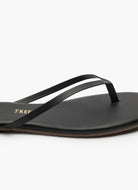TKEES Lily Liners Flip Flops in Black Close Up View