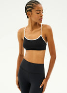 Splits59 Loren Seamless Sports Bra in Black/White