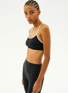 Splits59 Loren Seamless Sports Bra in Black/White Side View