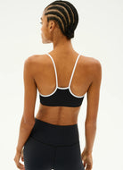 Splits59 Loren Seamless Sports Bra in Black/White Back View