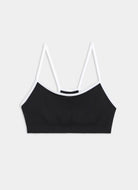 Splits59 Loren Seamless Sports Bra in Black/White Product Shot View