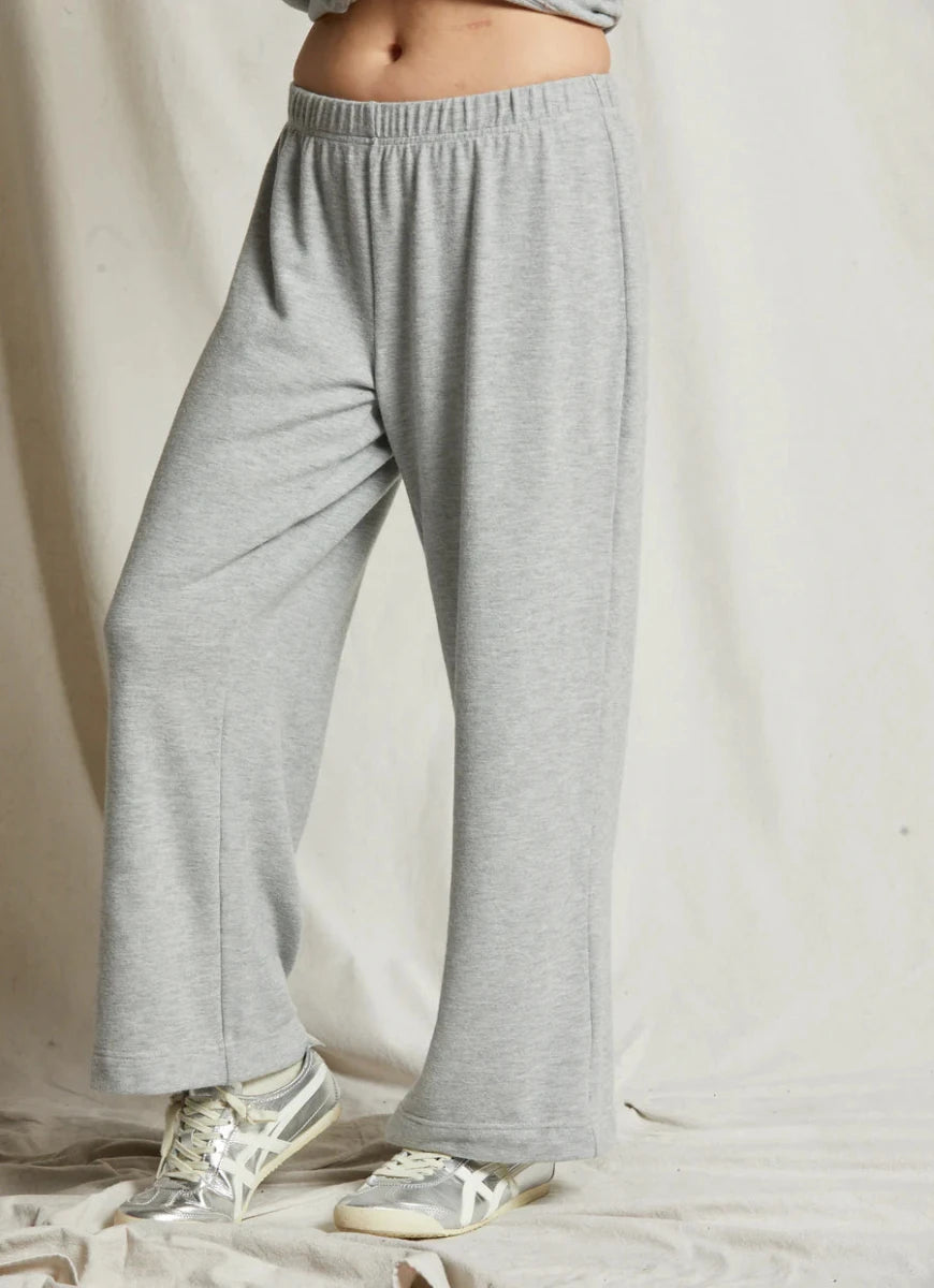 perfectwhitetee Marcie Brushed Pant in Heather Grey