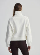 Varley Milano Half Zip Sweat in Ivory Back View