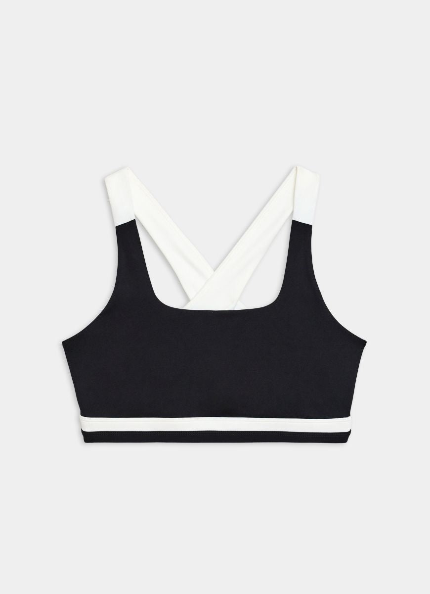Splits59 Miles Rigor Sports Bra in Black/White Product Shot View