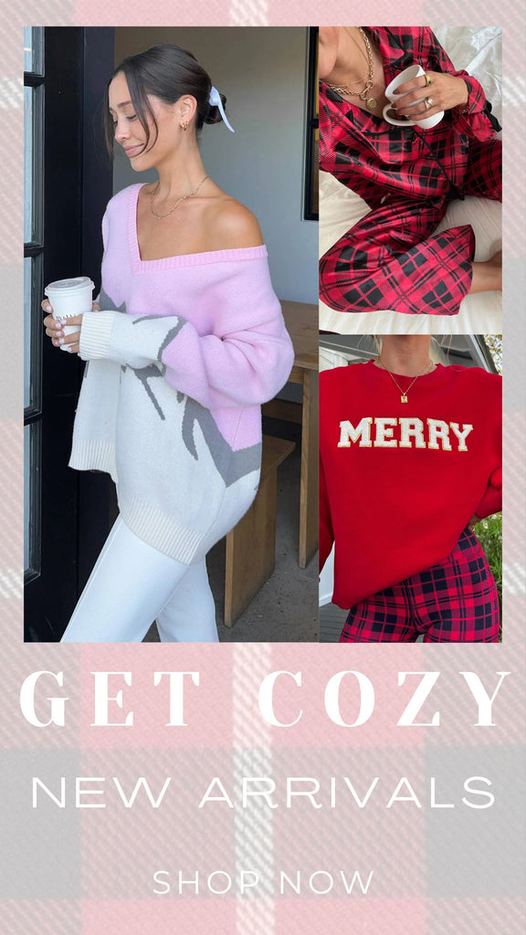 Get Cozy New Arrivals Mobile Image with Models Wearing Various Beach Riot Styles
