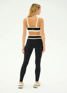 Splits59 Monah Rigor Sports Bra in Black/Creme Full Length Back View