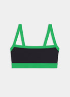 Splits59 Monah Rigor Sports Bra in Black/Grass Product Shot View