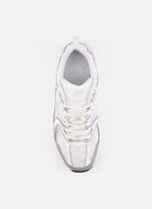 New Balance Women's 530 Running Show in Silver Metallic/Linen Top View