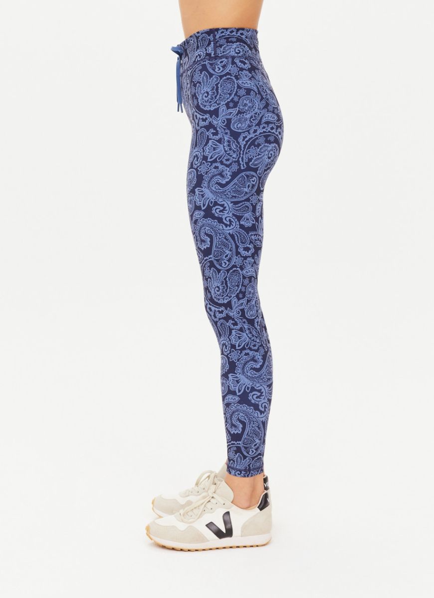 The Upside Nouveaux 25in Midi Pant in Paisley Side View