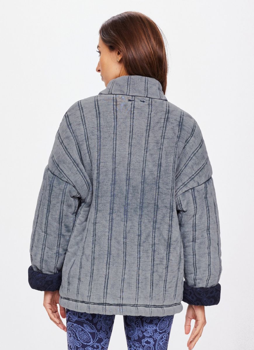 The Upside Nouveaux Daria Jacket in Denim Back View