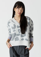 Lyla + Luxe Ocean Animal Sweater in Grey/Lavender