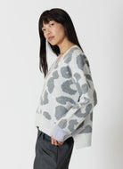 Lyla + Luxe Ocean Animal Sweater in Grey/Lavender Side View