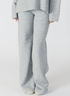 Lyla + Luxe Pico Wideleg Pant in Light Grey