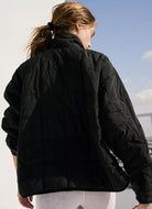 Free People Pippa Packable Puffer Jacket in Black Back View