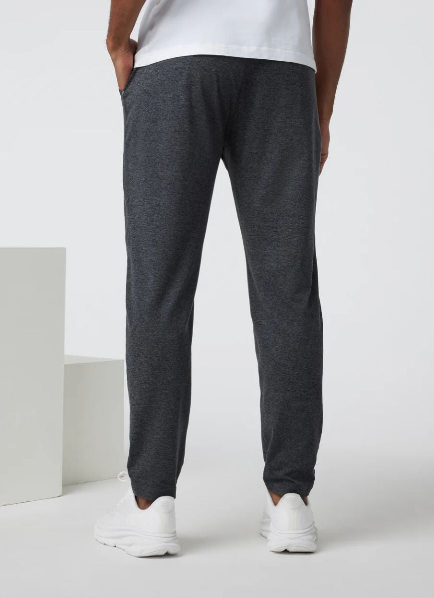 Vuori Men's Ponto Performance Pant in Charcoal Heather Back View