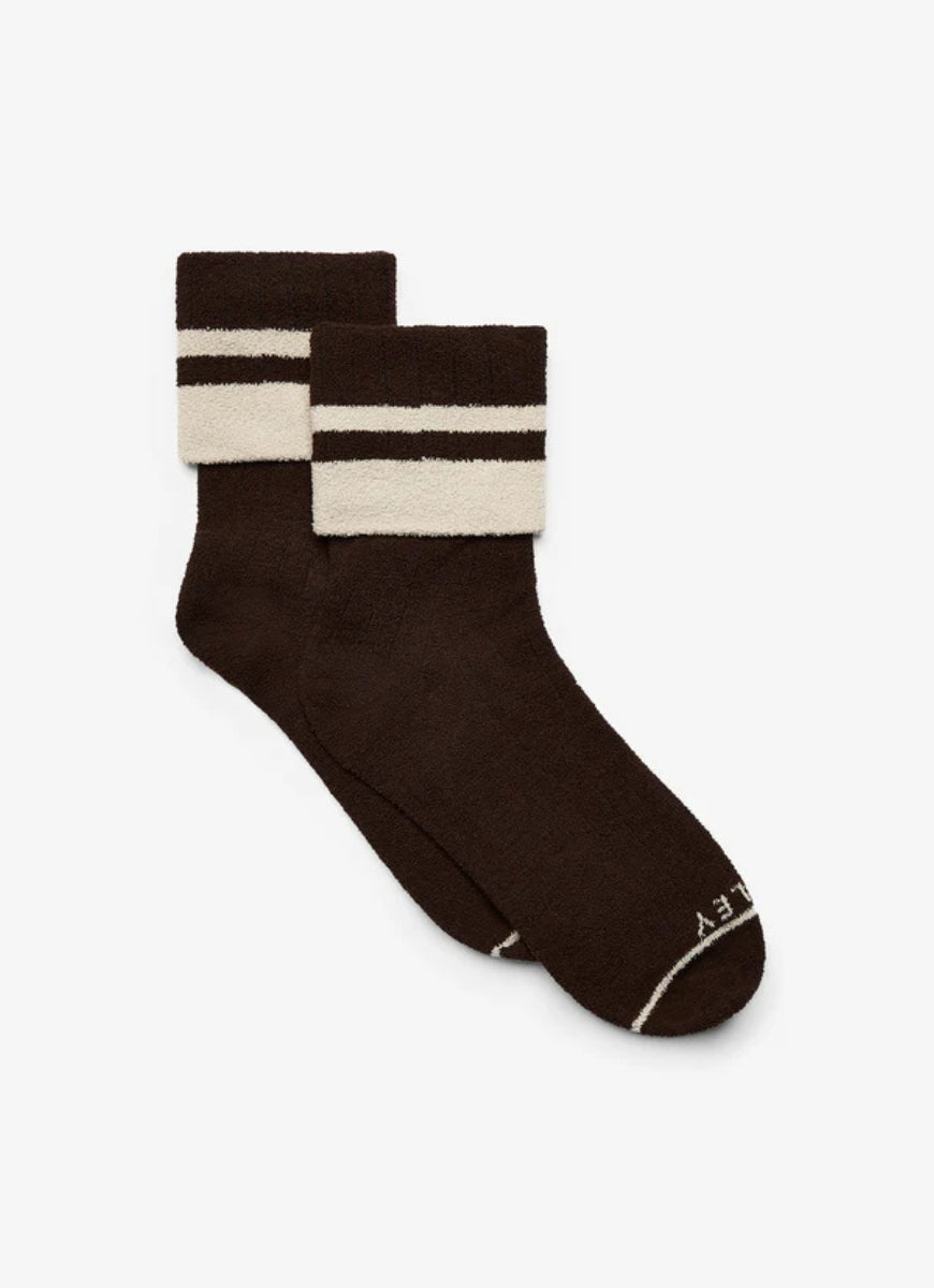 Varley Preston Sock in Coffee Bean/Sandshell