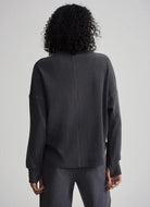 Varley Rainer Roll Neck Jumper in Black Marl Back View