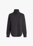 Varley Rainer Roll Neck Jumper in Black Marl Product Shot View