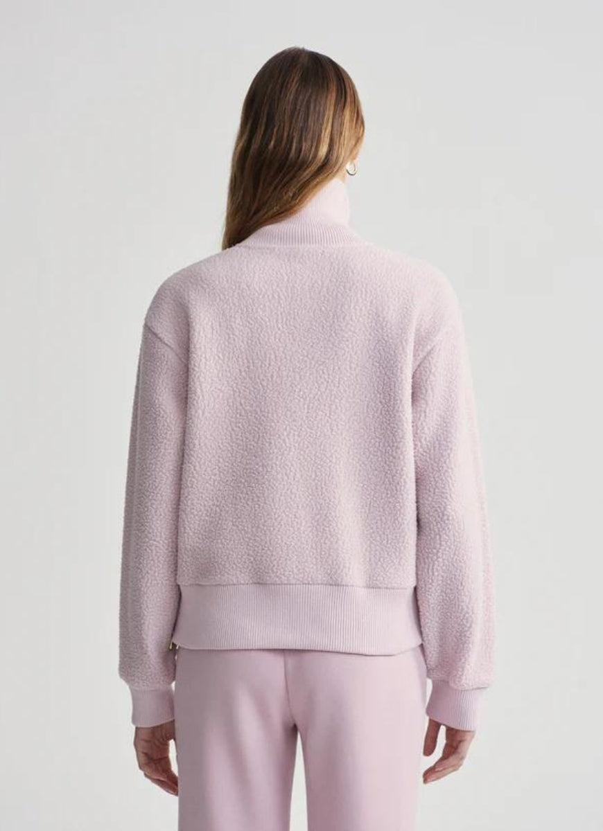 Varley Roselle Half Zip Fleece in Lilac Back View