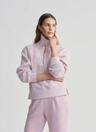 Varley Roselle Half Zip Fleece in Lilac Front View