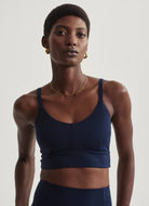 Varley Shape Amber Sports Bra in Dark Sapphire