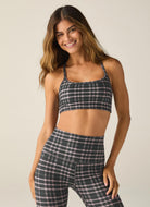 Beyond Yoga Softmark Slim Racerback Bra in Plaid