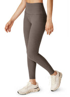 Beyond Yoga Spacedye Caught In The Midi High Waisted Legging in Soft Umber Heather