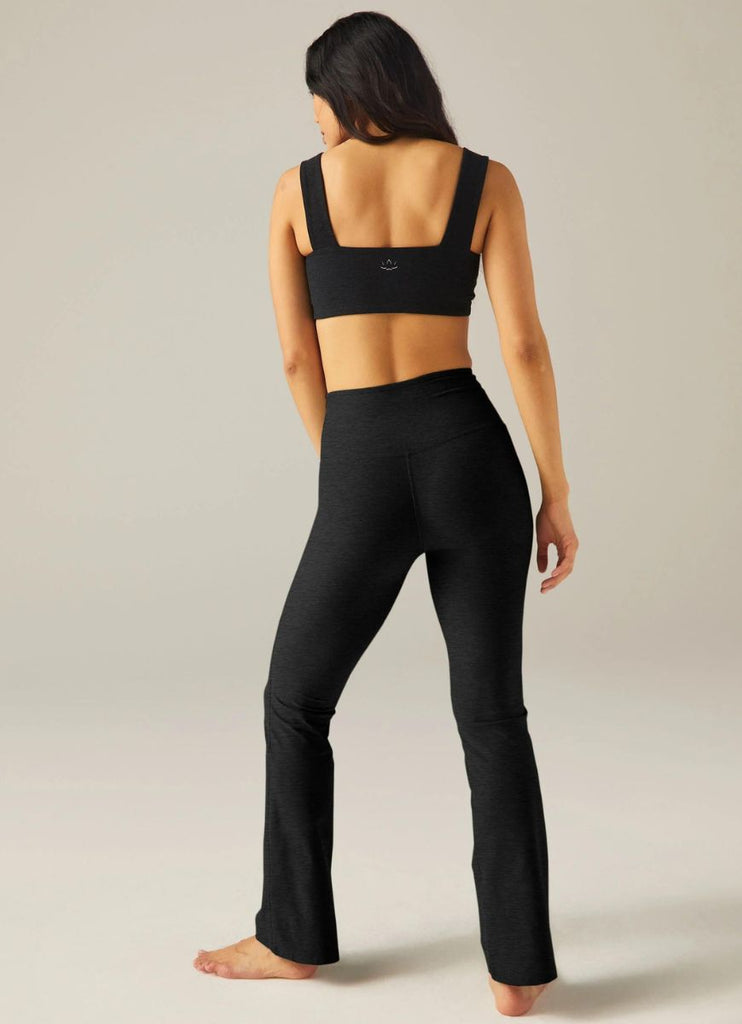 Beyond Yoga High Waisted Practice Pant Darkest Night Full Length Back View
