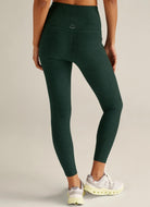 Beyond Yoga Spacedye Out Of Pocket High-Waist Legging in Dark Green Back View