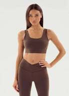 Splits59 Sprint Rigor Sports Bra in Dark Chocolate